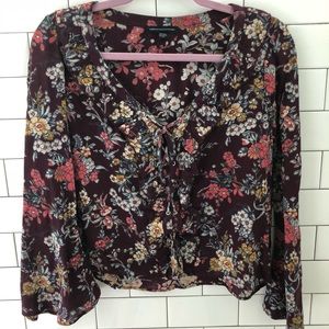 AE Floral Long Sleeve Top